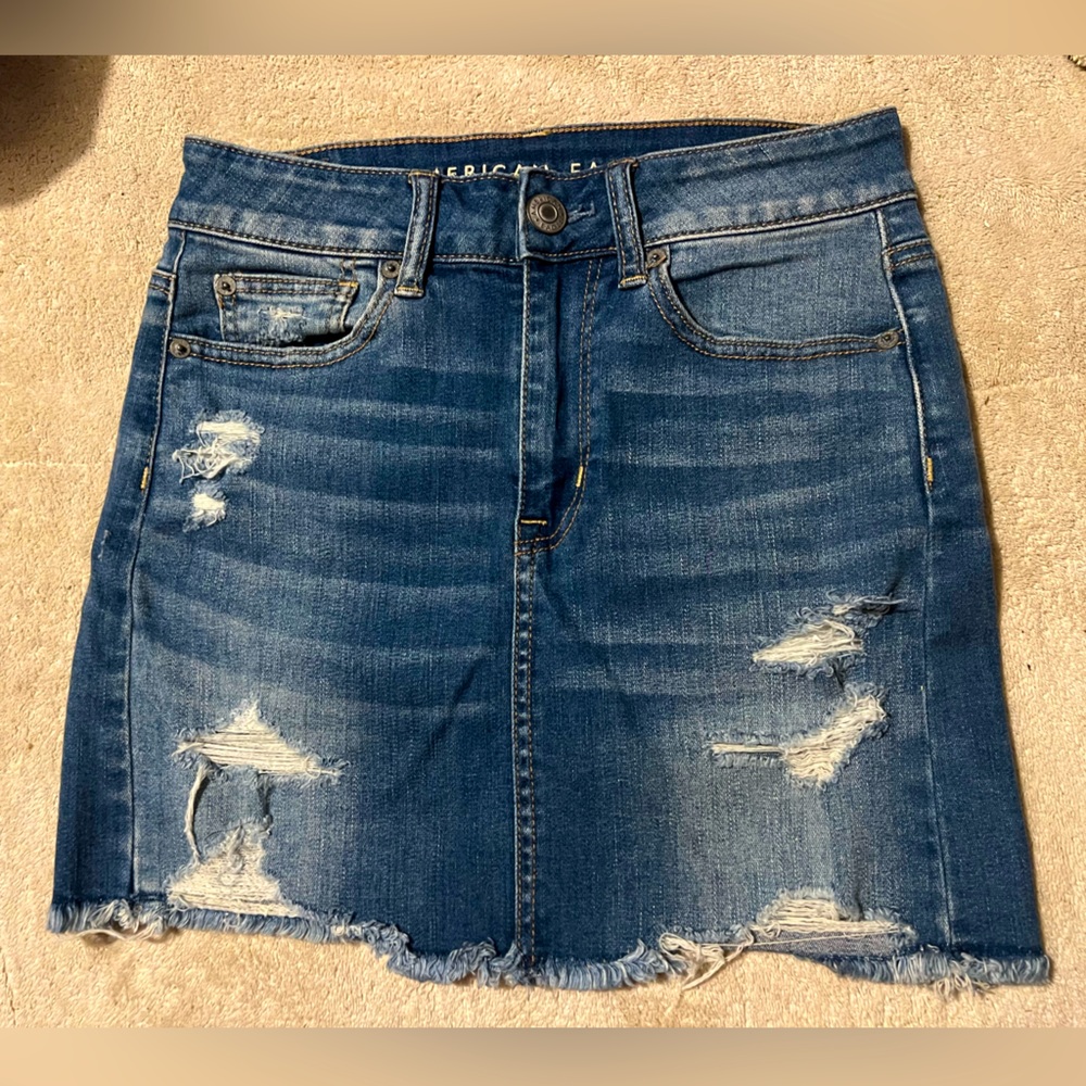 AEO Hi-rise denim skirt sz 4